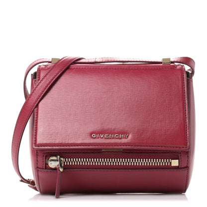 Givenchy Textured Calfskin Mini Pandora Box Crossbody Bag Magenta 1 of 10