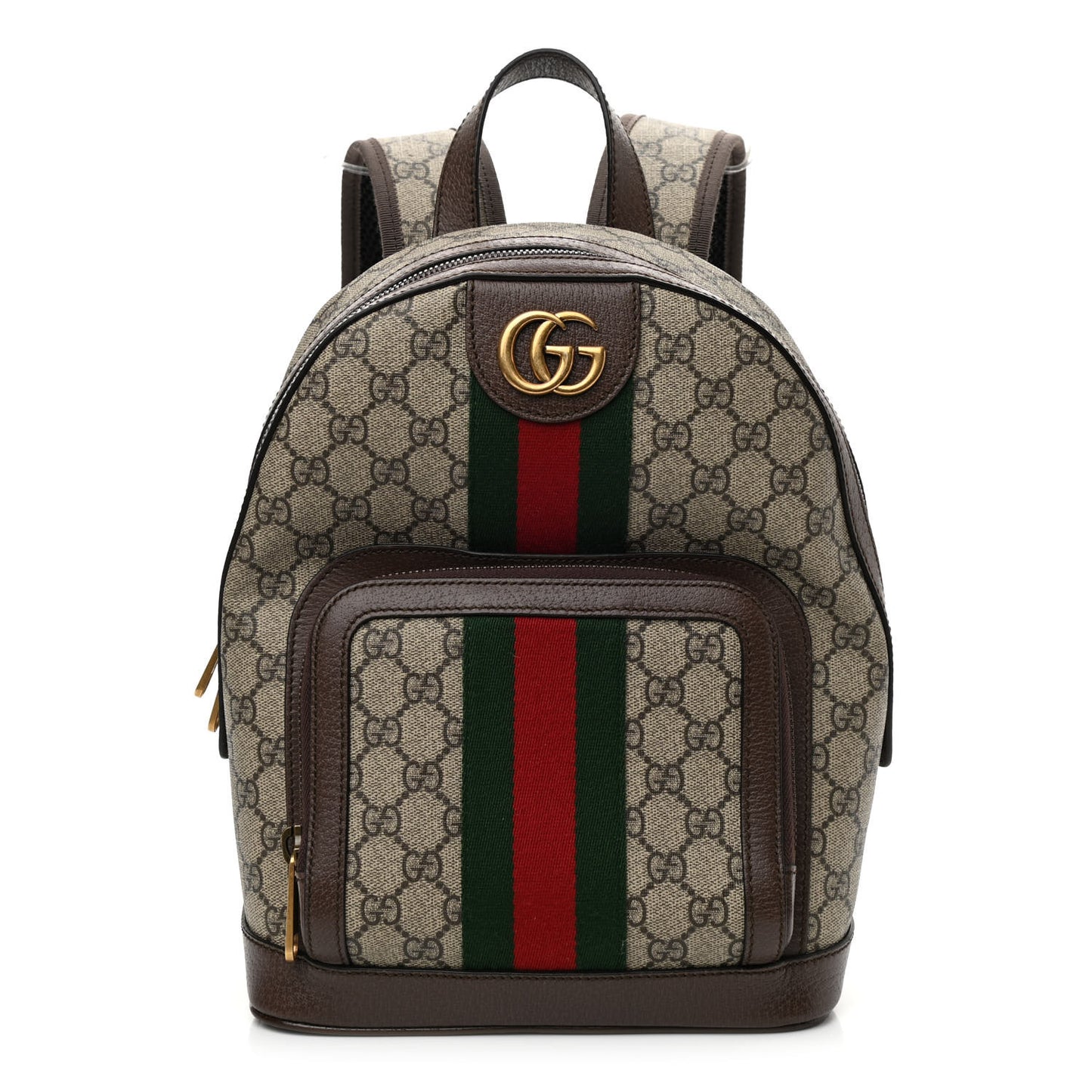 GG Supreme Monogram Calfskin Web Small Ophidia Day Backpack Beige Ebony New Acero