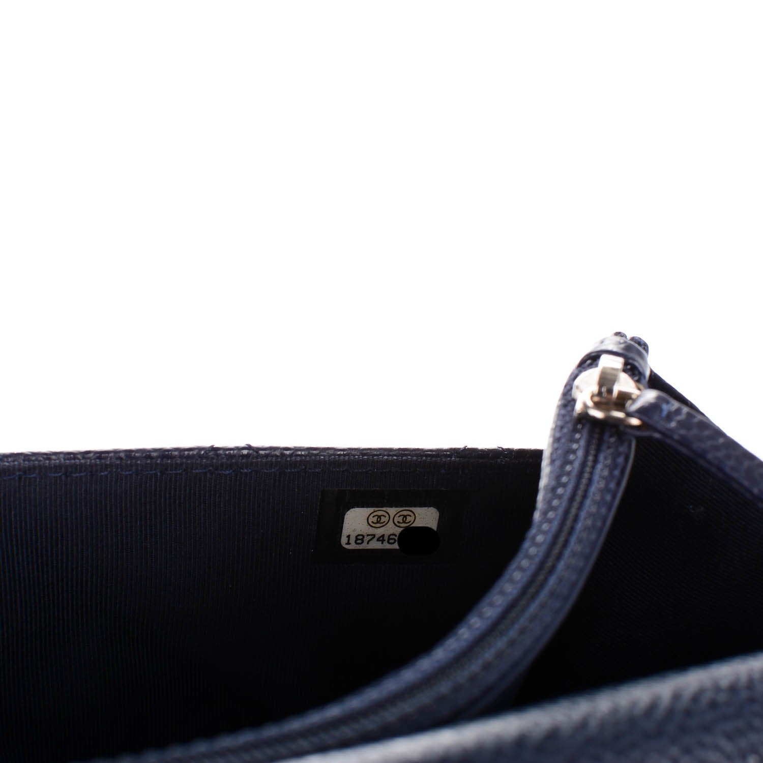 Chanel Caviar Quilted Wallet On Chain WOC Navy 7 of 8