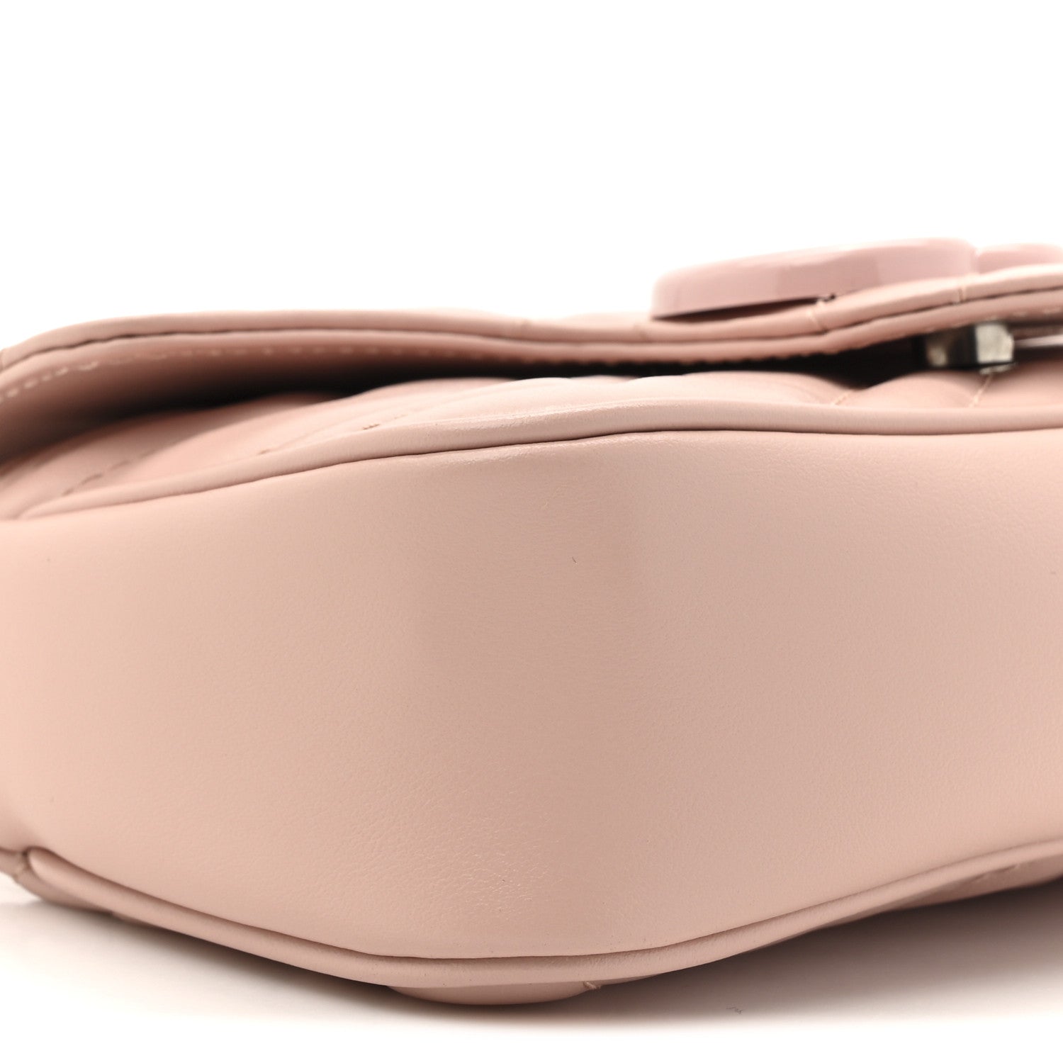 Gucci Calfskin Matelasse Monochrome GG Marmont Chain Belt Bag Perfect Pink 10 of 11