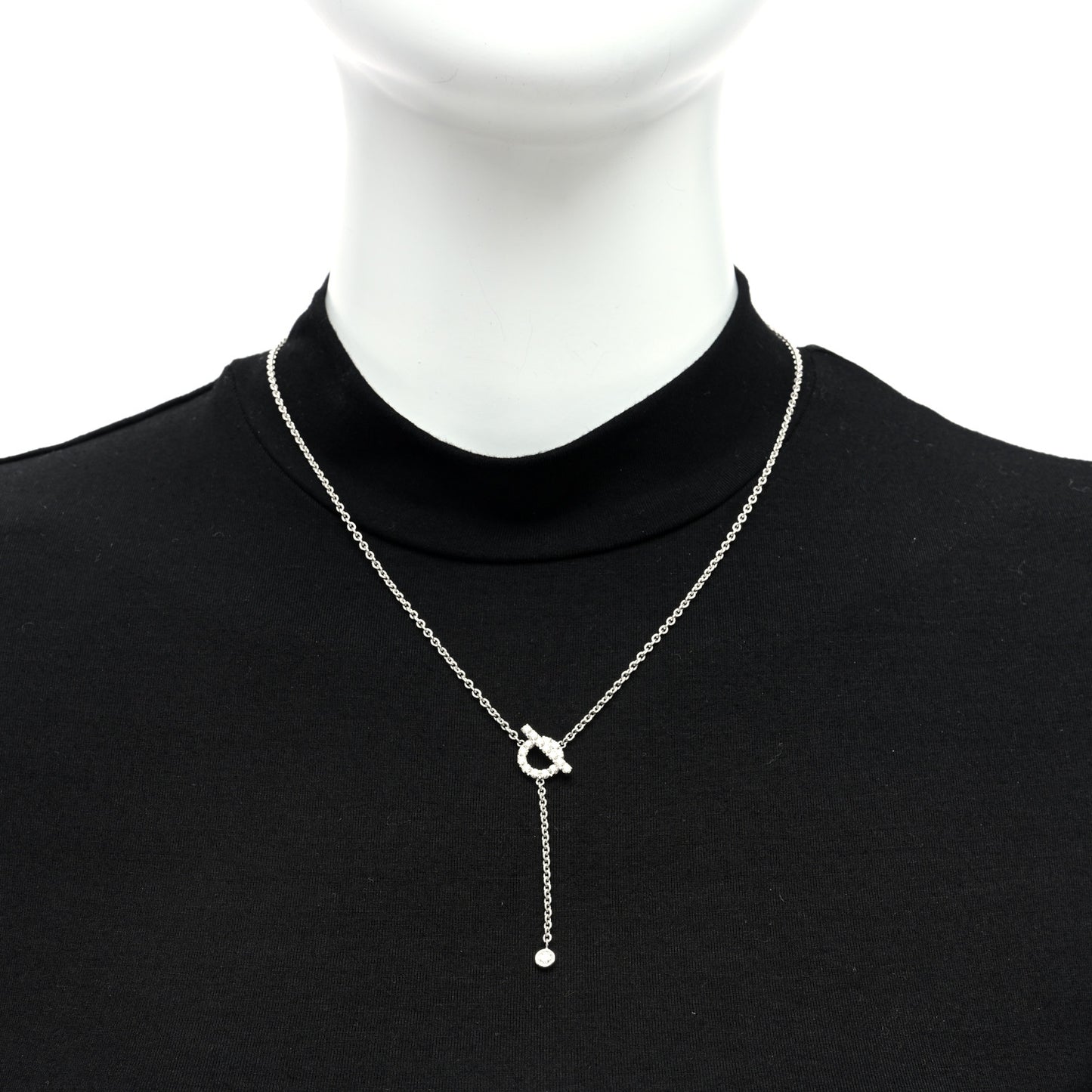 18K White Gold Diamond Finesse Lariat Necklace