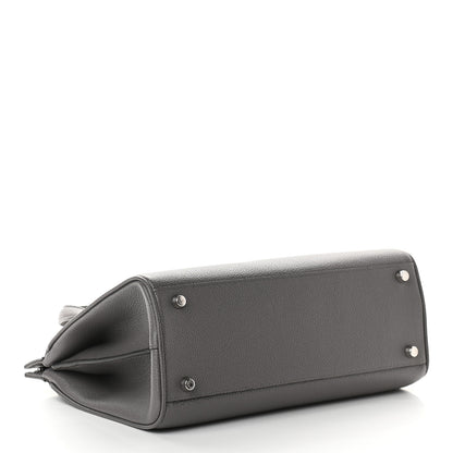 Gucci Grainy Calfskin Small Zumi Top Handle Bag Dusty Grey 4 of 9