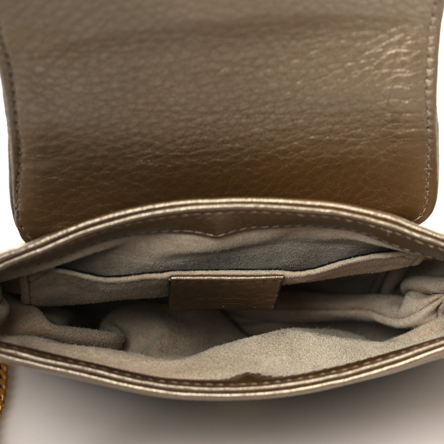 Pebbled Calfskin Small 1973 Chain Shoulder Bag Gold