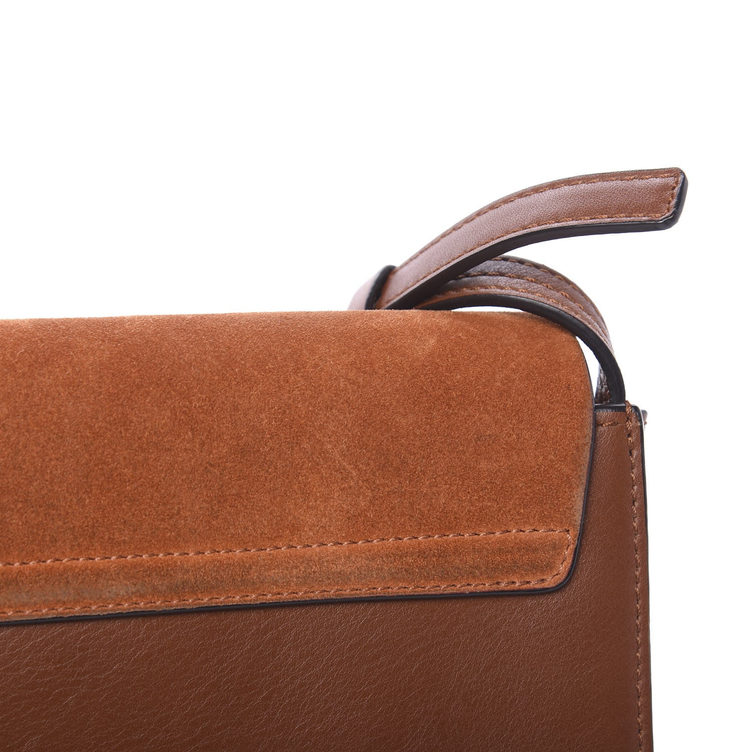 Chloe Suede Calfskin Small Faye Shoulder Bag Tobacco 10 of 14