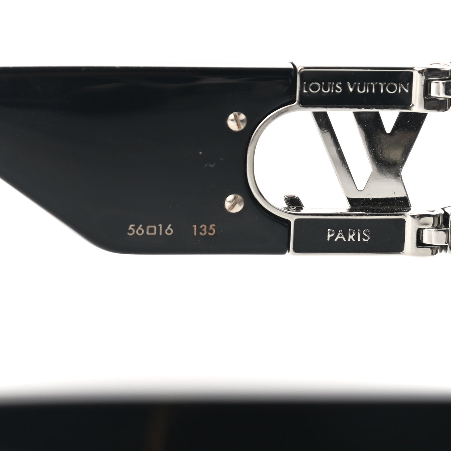 Acetate Enamel LV Link Cat Eye Sunglasses Z1663W Black