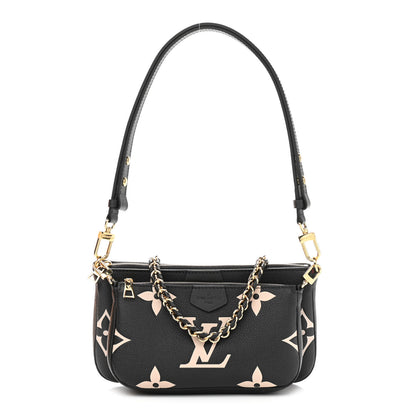 Louis Vuitton Empreinte Monogram Giant Multi Pochette Accessories Black Beige 1 of 11