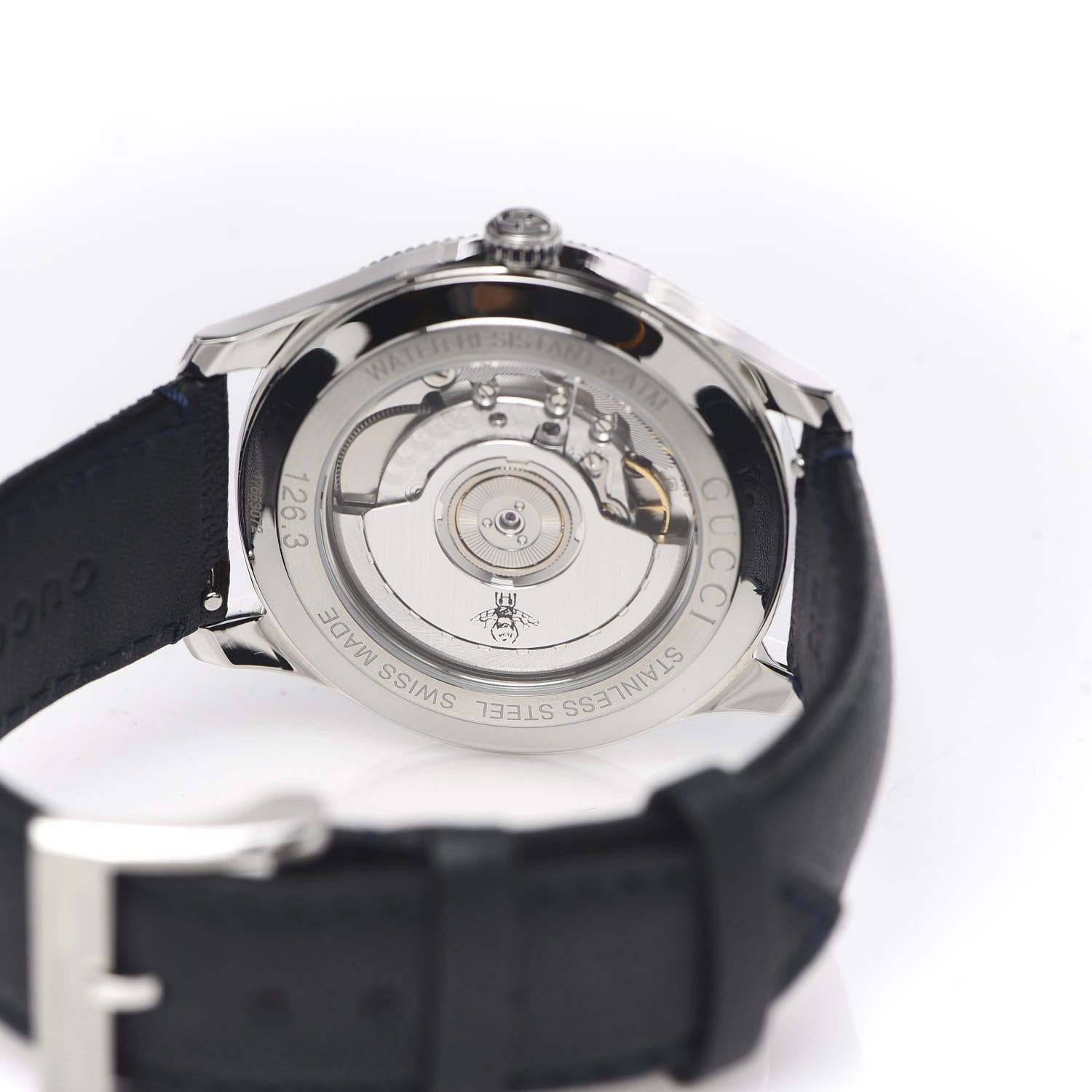 Gucci Stainless Steel Calfskin 40mm G-Timeless Tiger Automatic Watch Navy 6 of 9