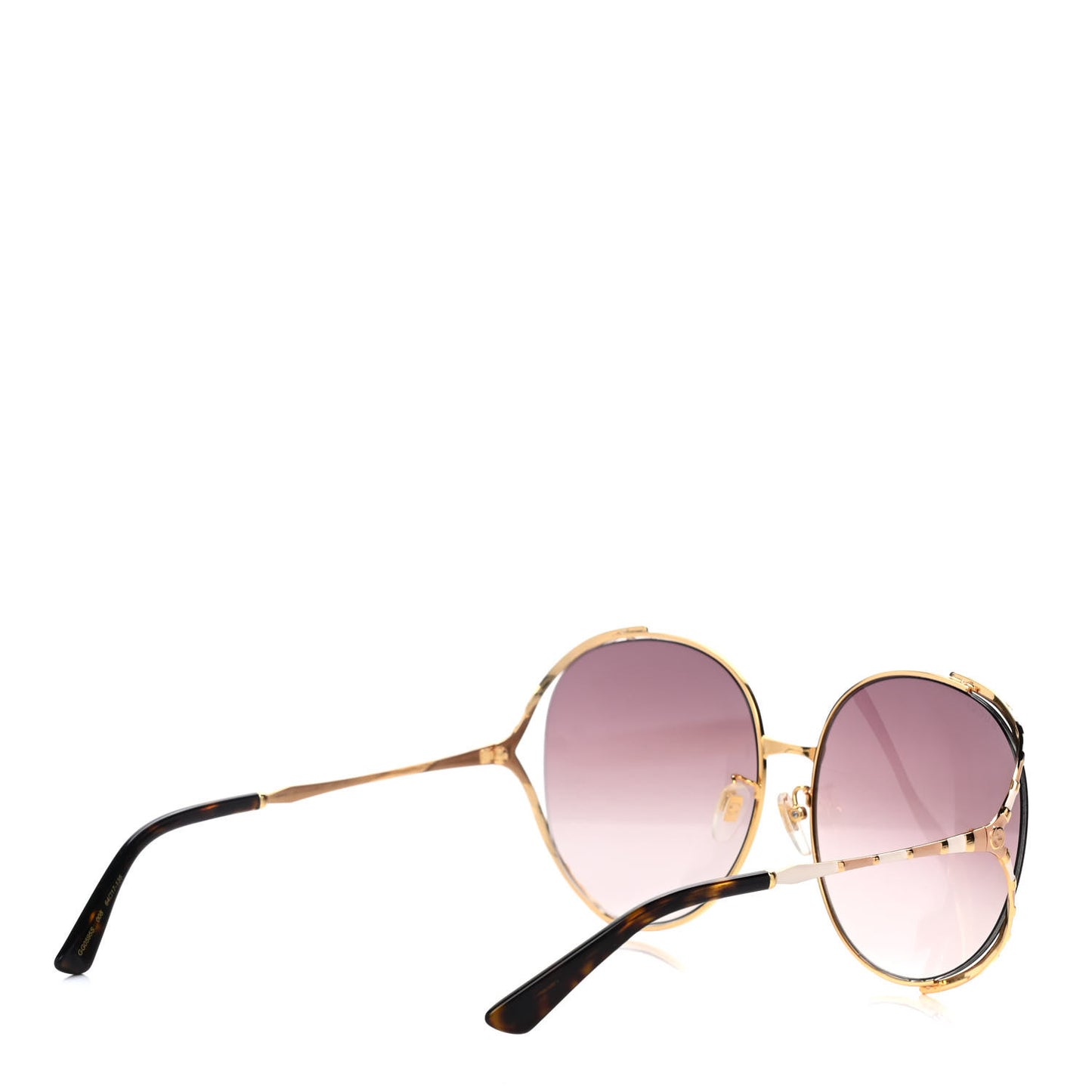 Metal Round Frame GG0595S Sunglasses Gold Brown