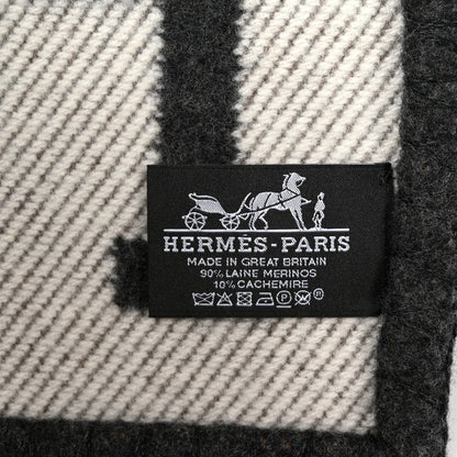 Hermes Wool Cashmere Avalon III Blanket Black 3 of 3