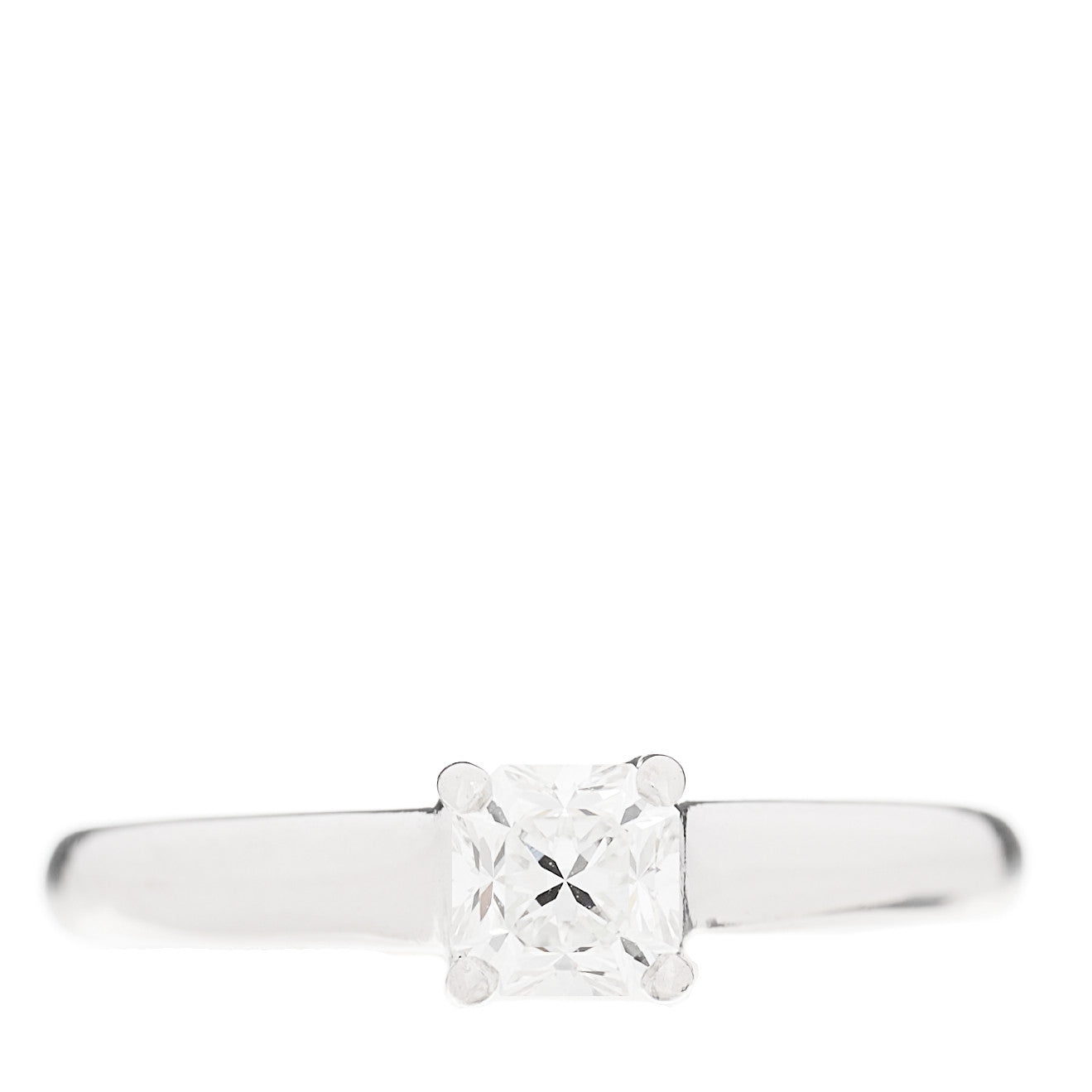 Tiffany Platinum Diamond .54ct Solitaire Lucida Engagement Ring 54 6.75 1 of 3
