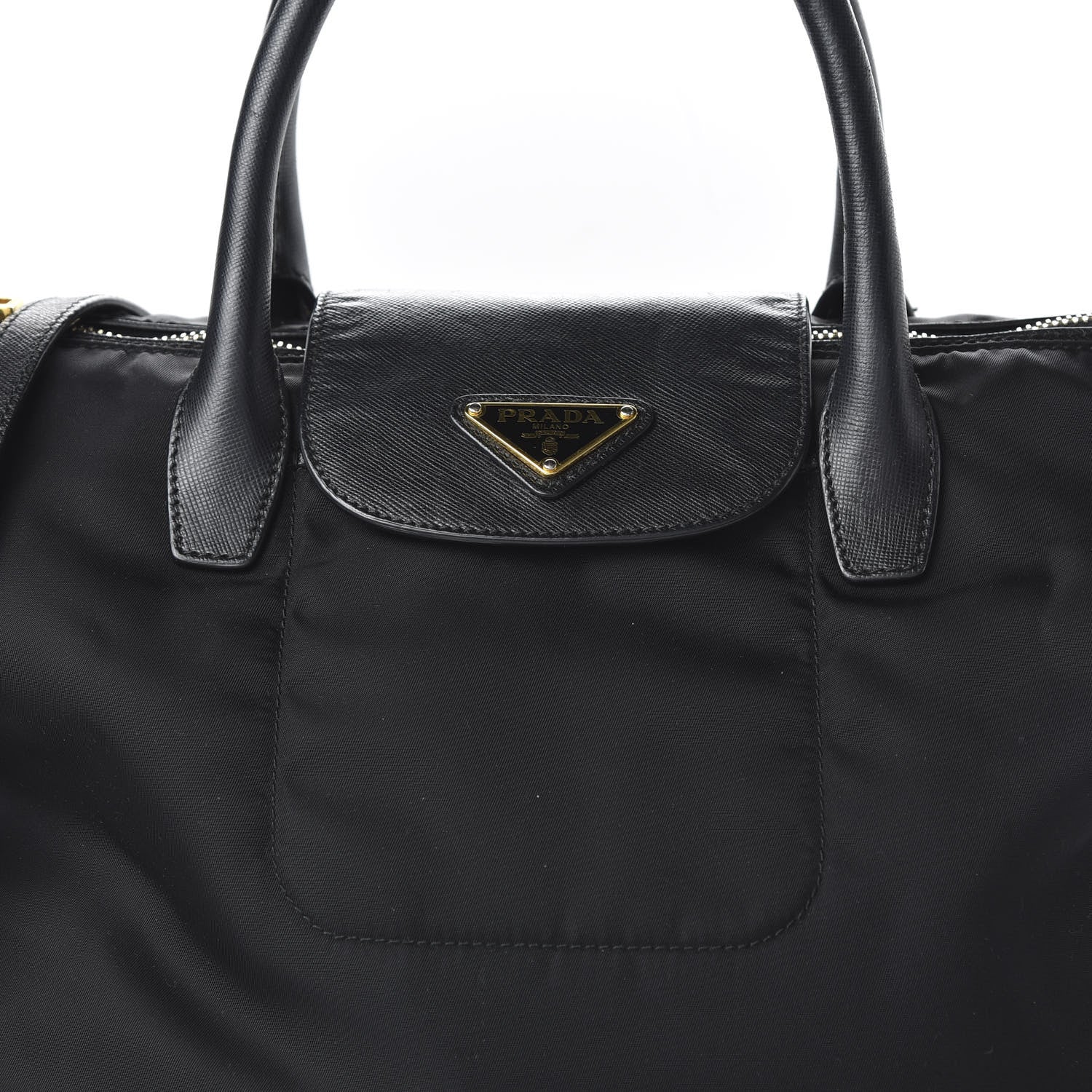 Prada Tessuto Nylon Saffiano Tote Black 9 of 9
