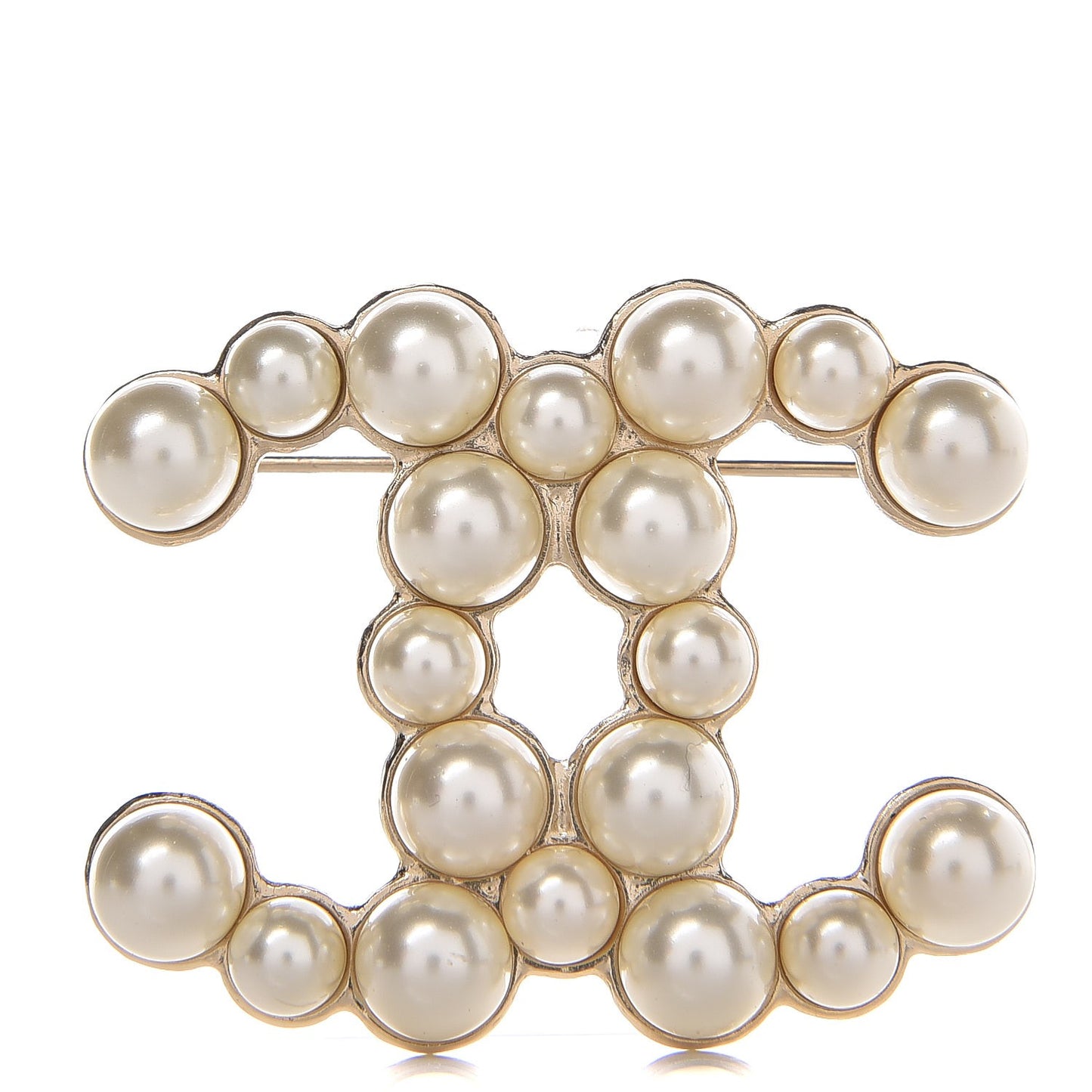 Pearl CC Brooch Gold