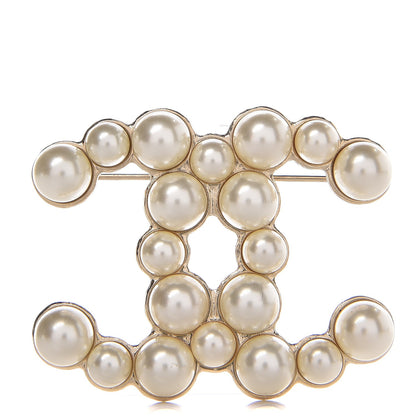 Chanel Pearl CC Brooch Gold 1 of 4