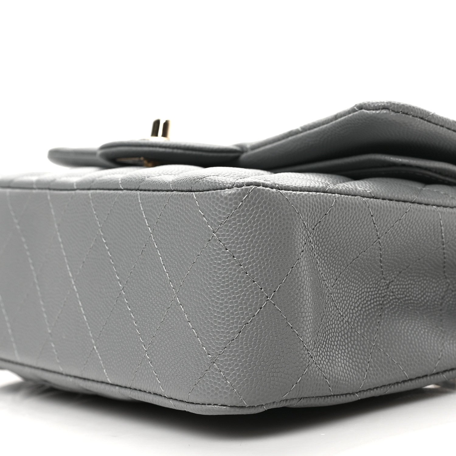 Chanel Caviar Quilted Small Double Flap Grey 9 of 9