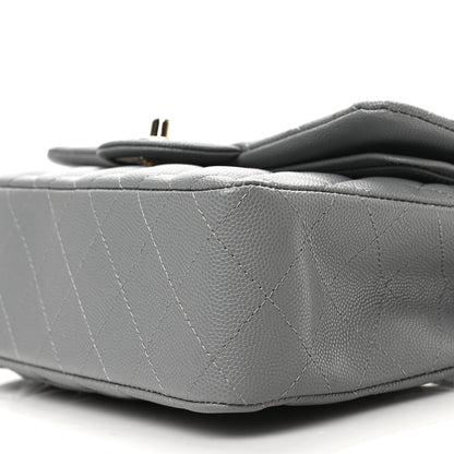 Chanel Caviar Quilted Small Double Flap Grey 9 of 9