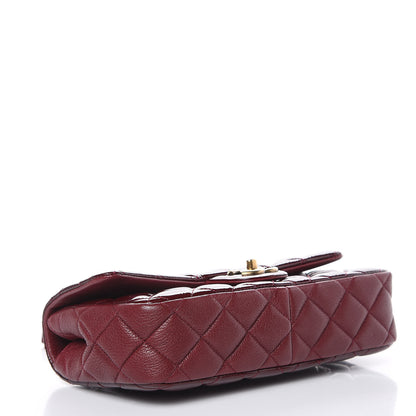 Chanel Patent Goatskin Quilted Medium CC Eyelet Flap Burgundy 4 of 11