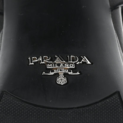 Prada Nappa Logo Quilted Crisscross Platform 20/65mm Sandals 37.5  Black 7 of 10