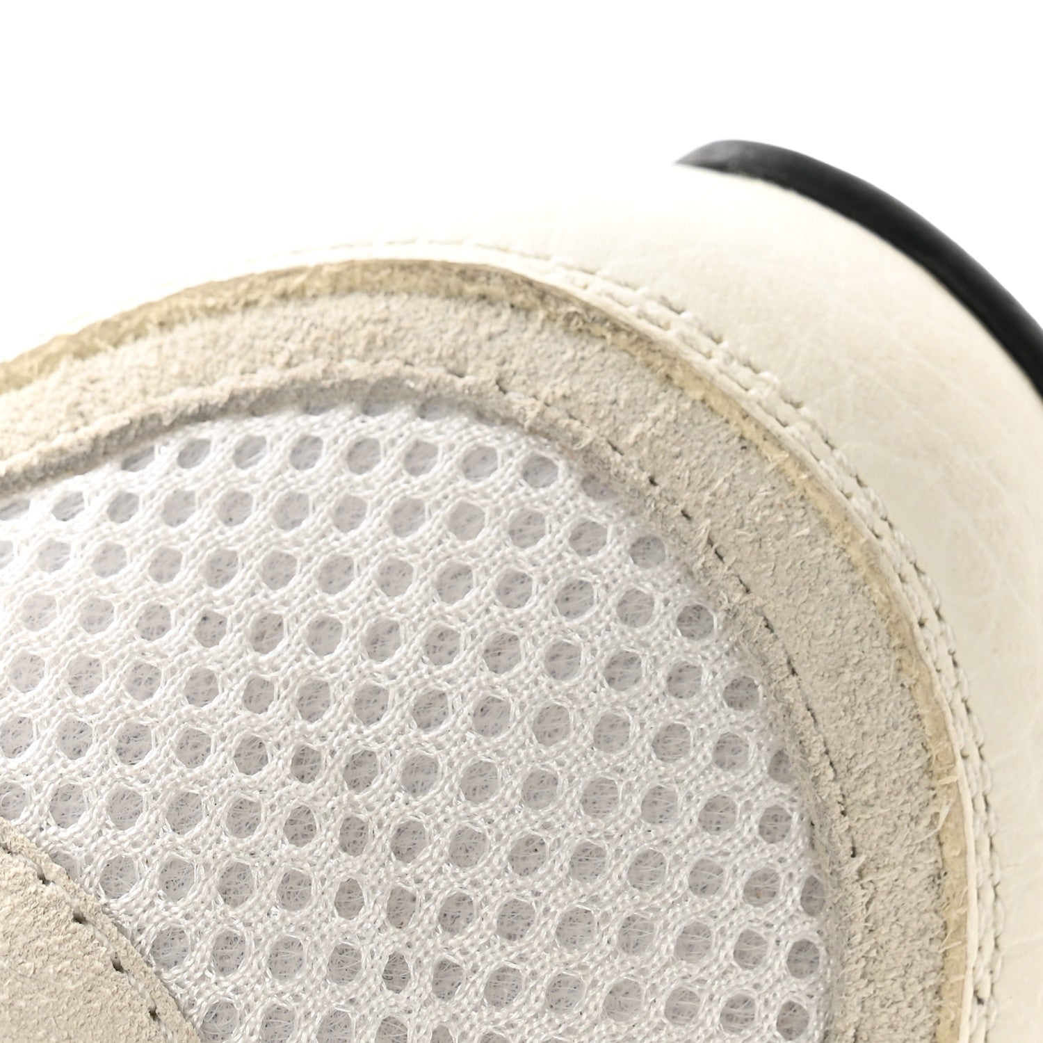 Chanel Mesh Suede Calfskin Grained Calfskin Womens CC Sneakers 39 White Black 12 of 12