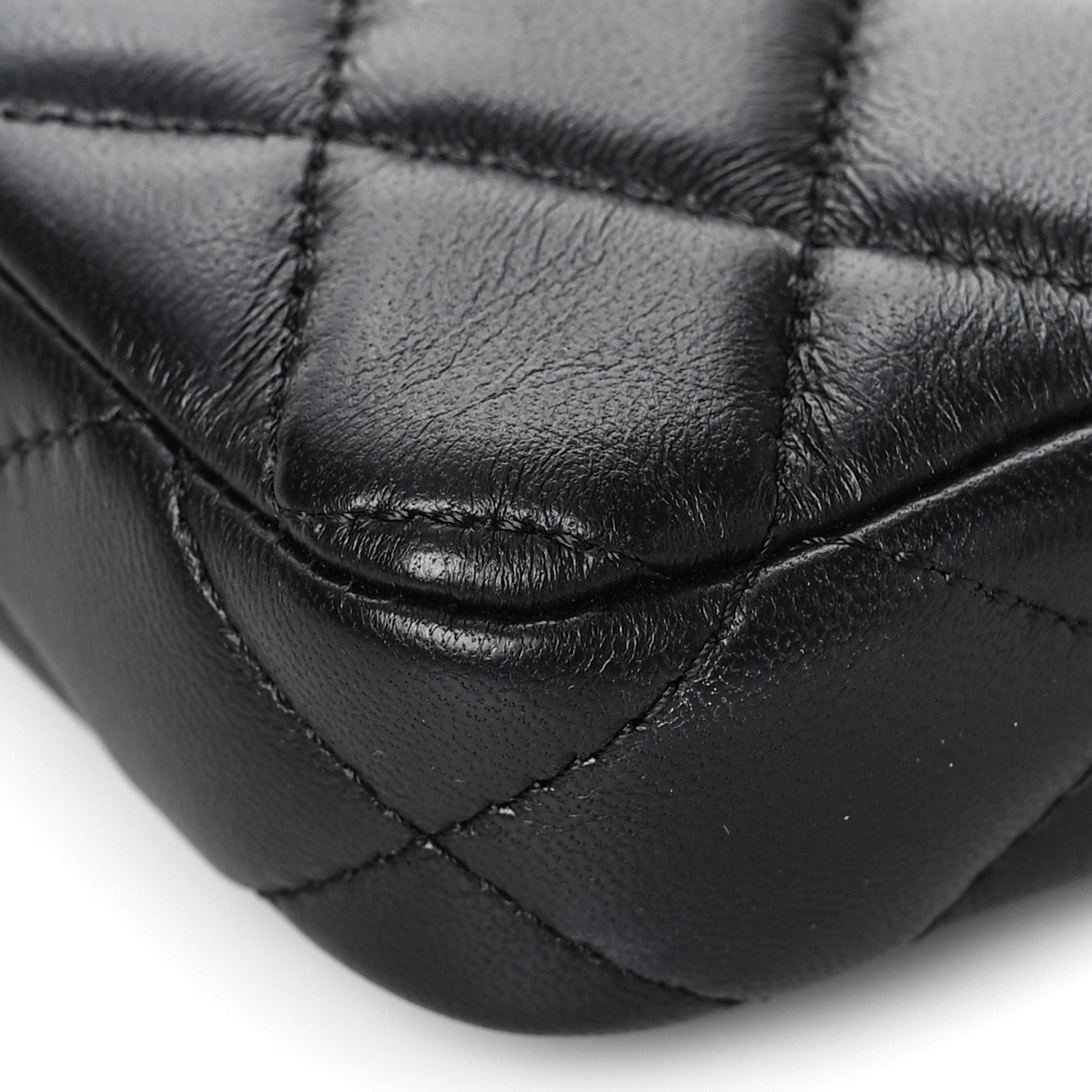 Chanel Lambskin Quilted Small Clutch With Chain Black 9 of 11