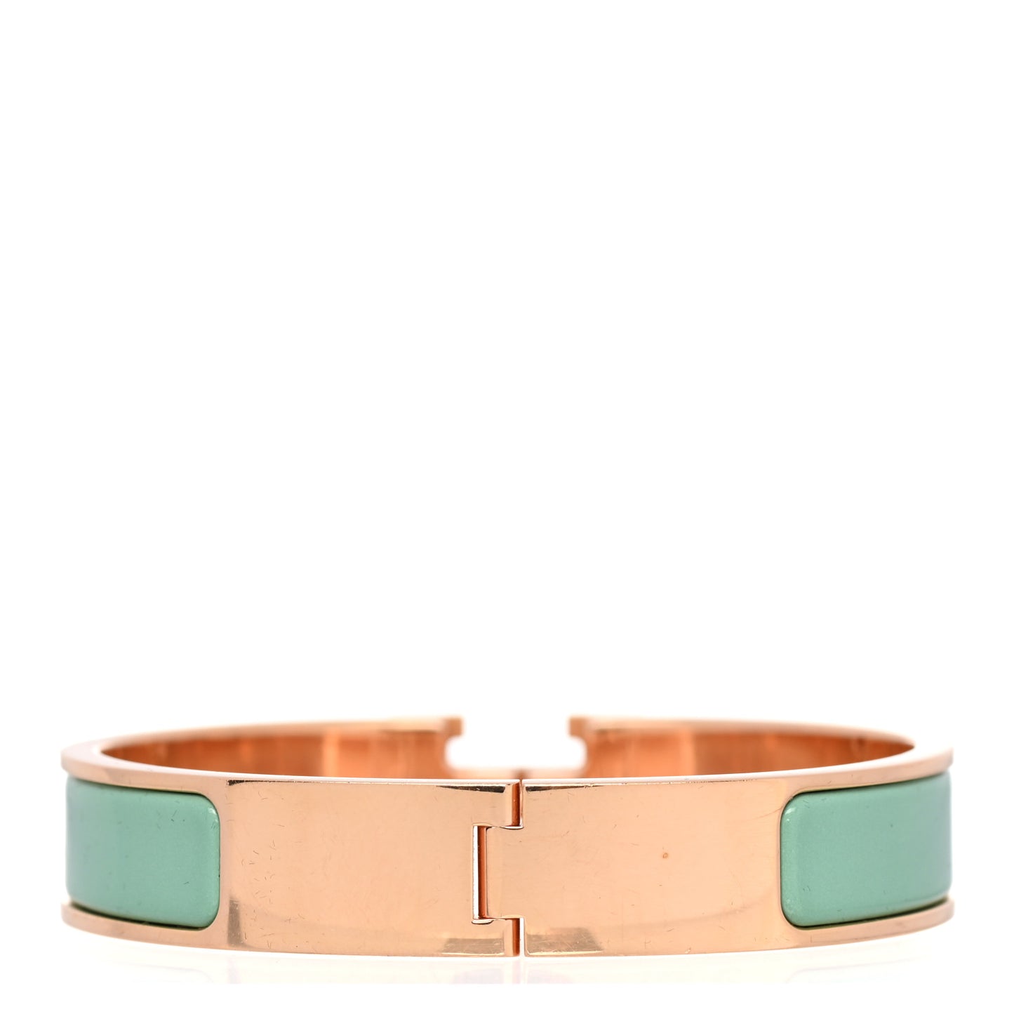Enamel Narrow Clic Clac H Bracelet PM Vert Aqua