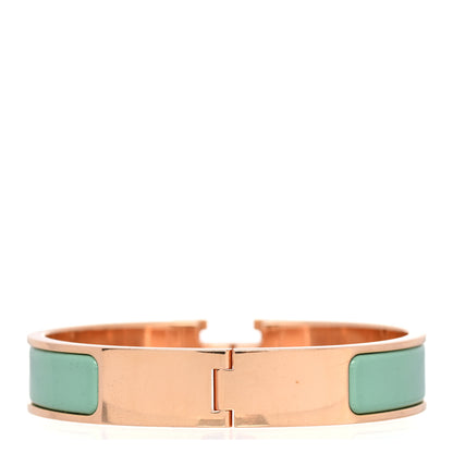 Hermes Enamel Narrow Clic Clac H Bracelet PM Vert Aqua 3 of 4