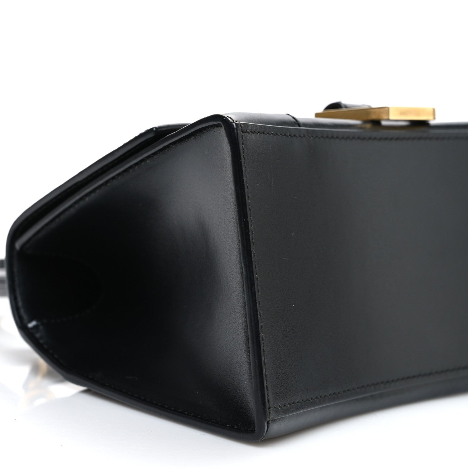 Balenciaga Shiny Box Calfskin Small Hourglass Top Handle Bag Black 9 of 10