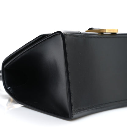 Balenciaga Shiny Box Calfskin Small Hourglass Top Handle Bag Black 9 of 10