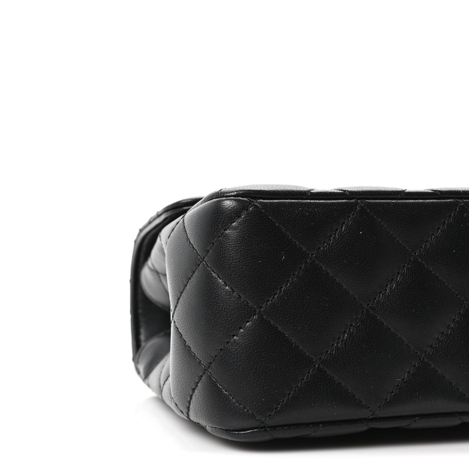 Chanel Lambskin Quilted Crystal Top Handle Small Rectangular Flap Black 8 of 9