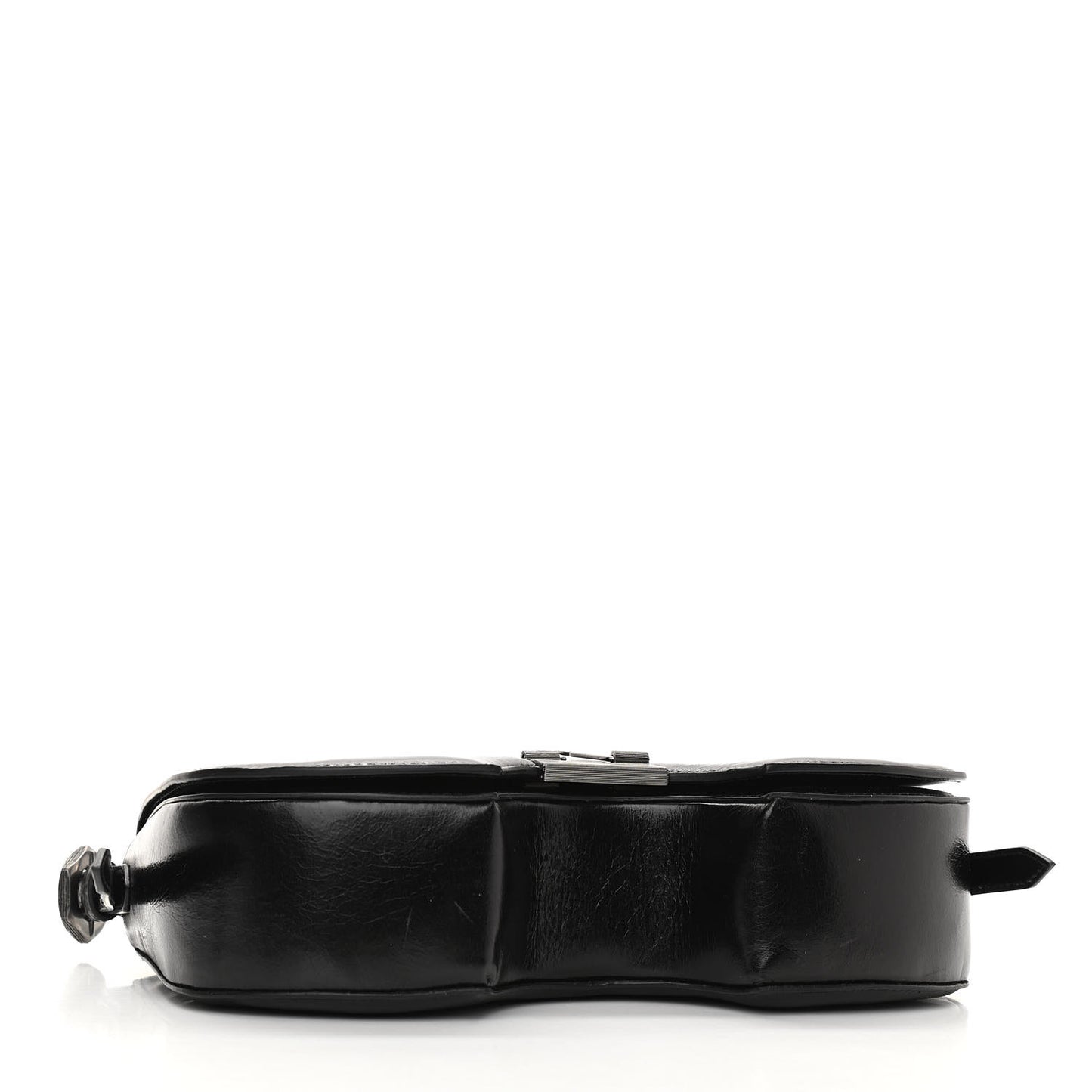 Calfskin Swiss Binder Flap Bag Black