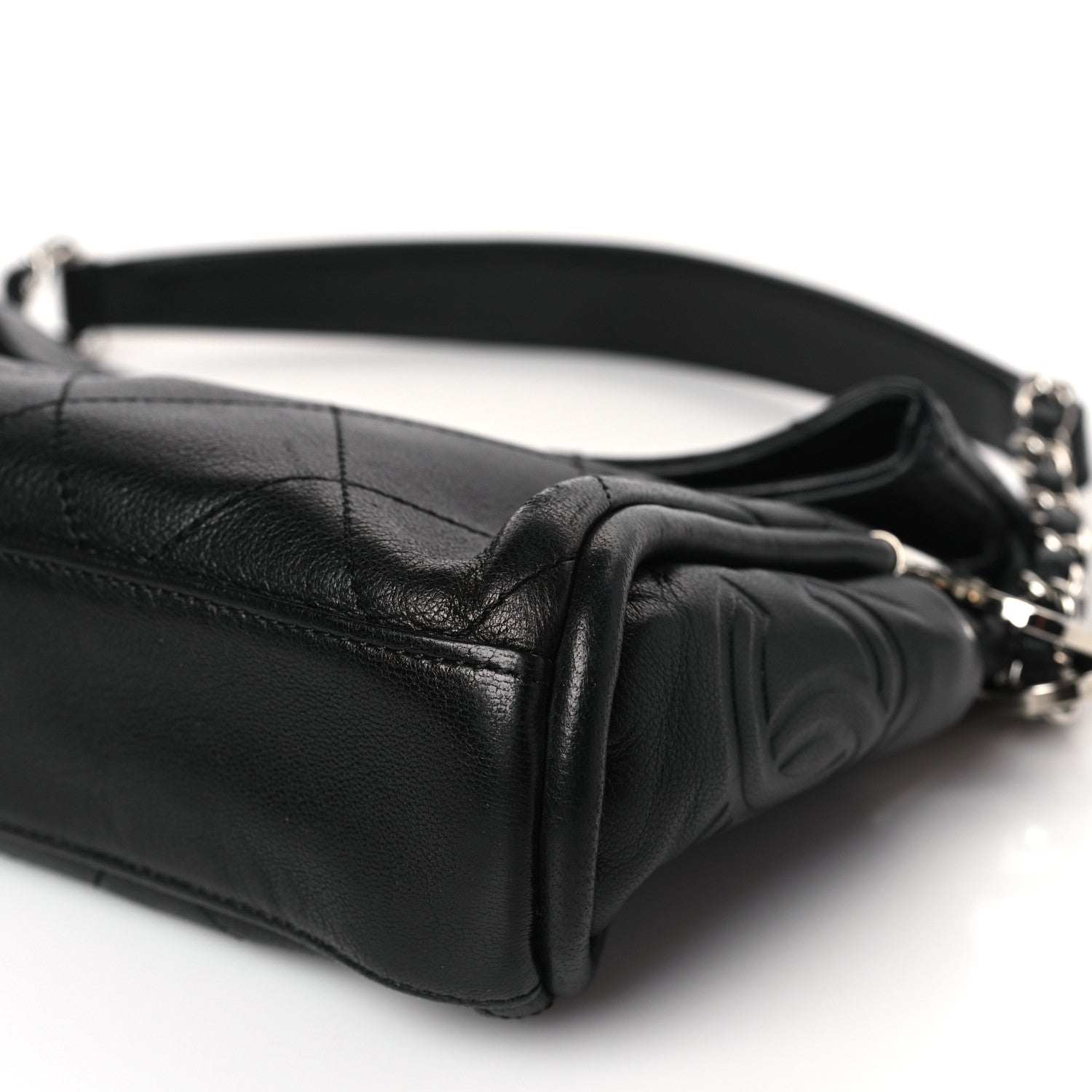 Chanel Lambskin Stitched Small Ultimate Soft Tote Black 9 of 9