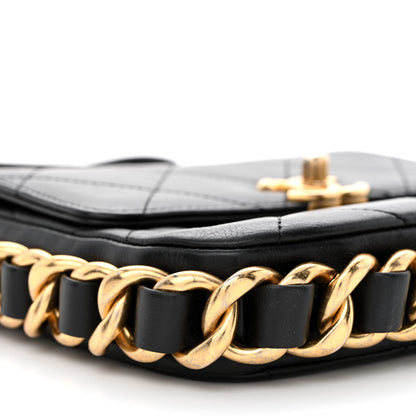 Chanel Calfskin Quilted Small Framing Chain Bag Black 9 of 11