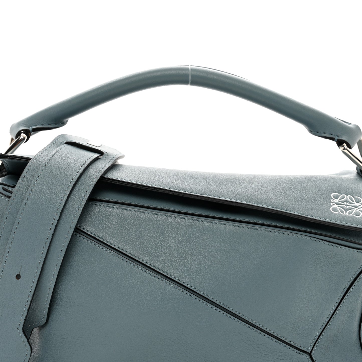 Calfskin Small Puzzle Bag Stone Blue
