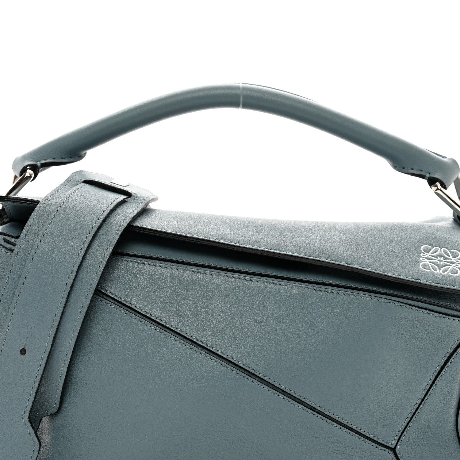 Loewe Calfskin Small Puzzle Bag Stone Blue 5 of 9