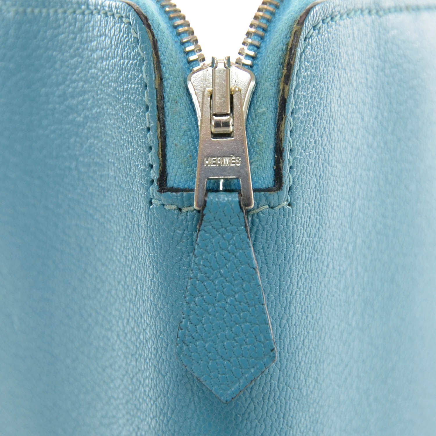 Hermes Chevre Mysore Globe Trotter Zip Agenda GM Turquoise 5 of 8