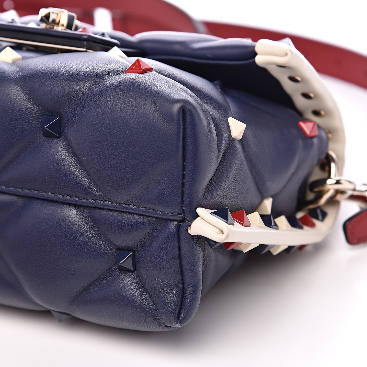 Valentino Garavani Nappa Mini Candystud Top Handle Bag Navy 8 of 13