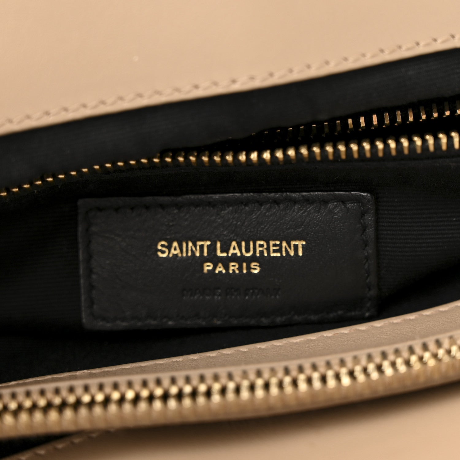 Saint Laurent Calfskin Matelasse Large Loulou Monogram Chain Satchel Dark Beige 6 of 12