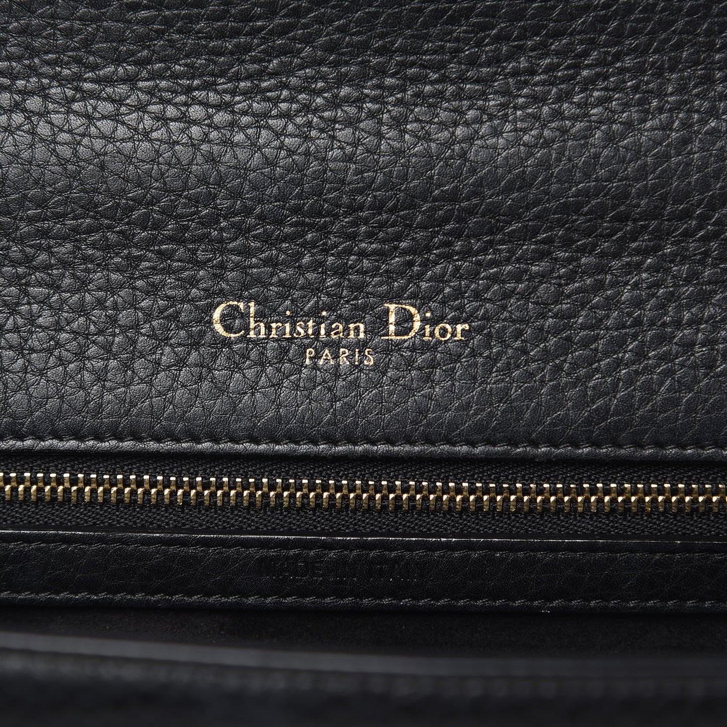 Grained Calfskin Medium Diorama Flap Bag Black