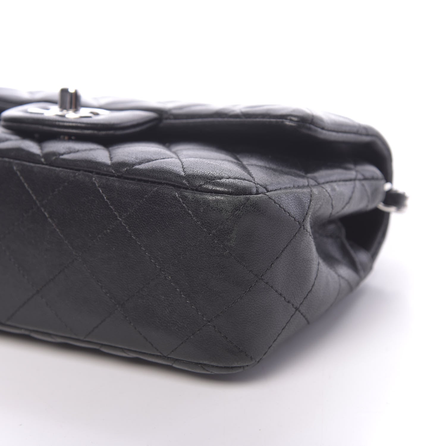Chanel Lambskin Quilted Mini Rectangular Flap Black 9 of 11