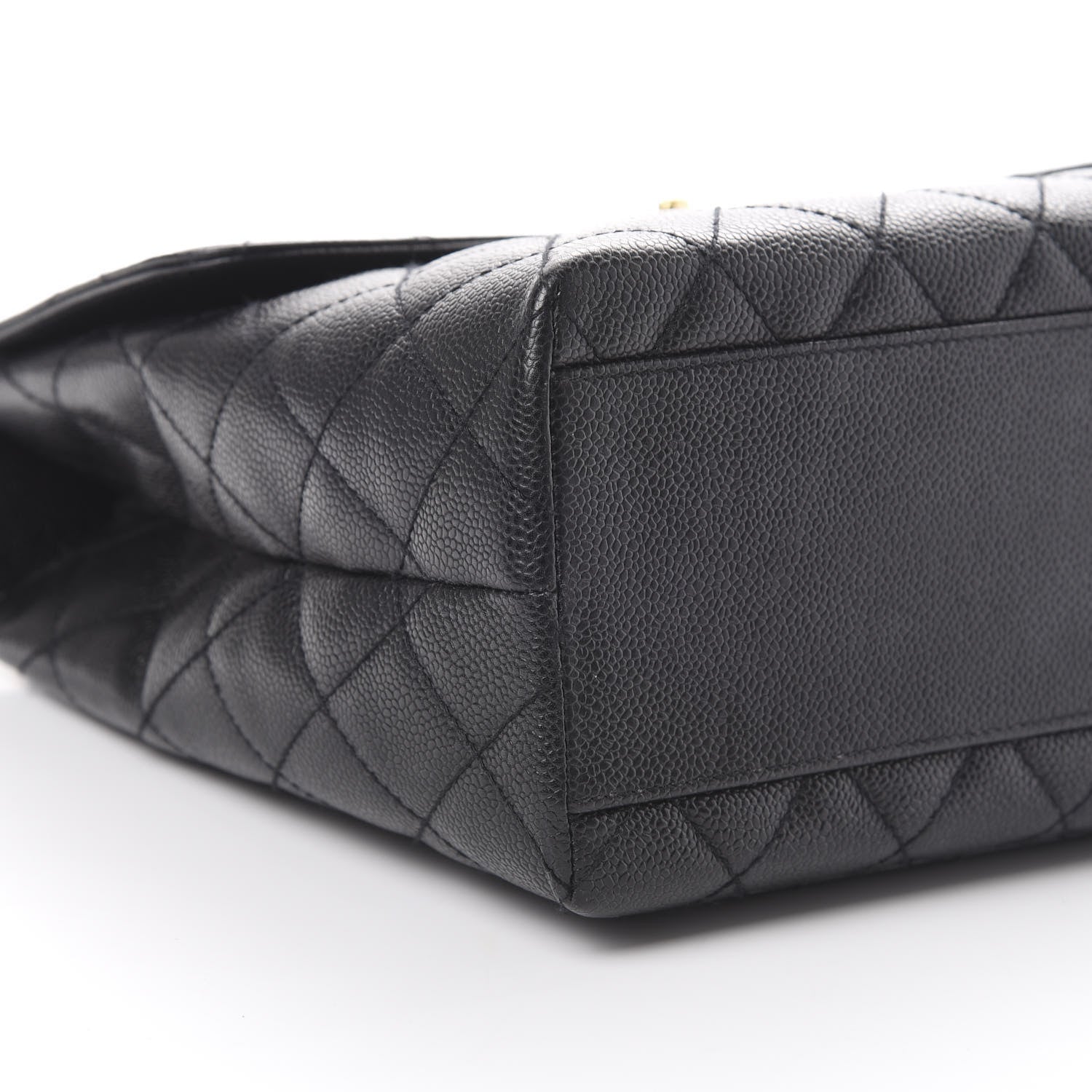 Chanel Caviar Quilted Jumbo Kelly Flap Black 8 of 12