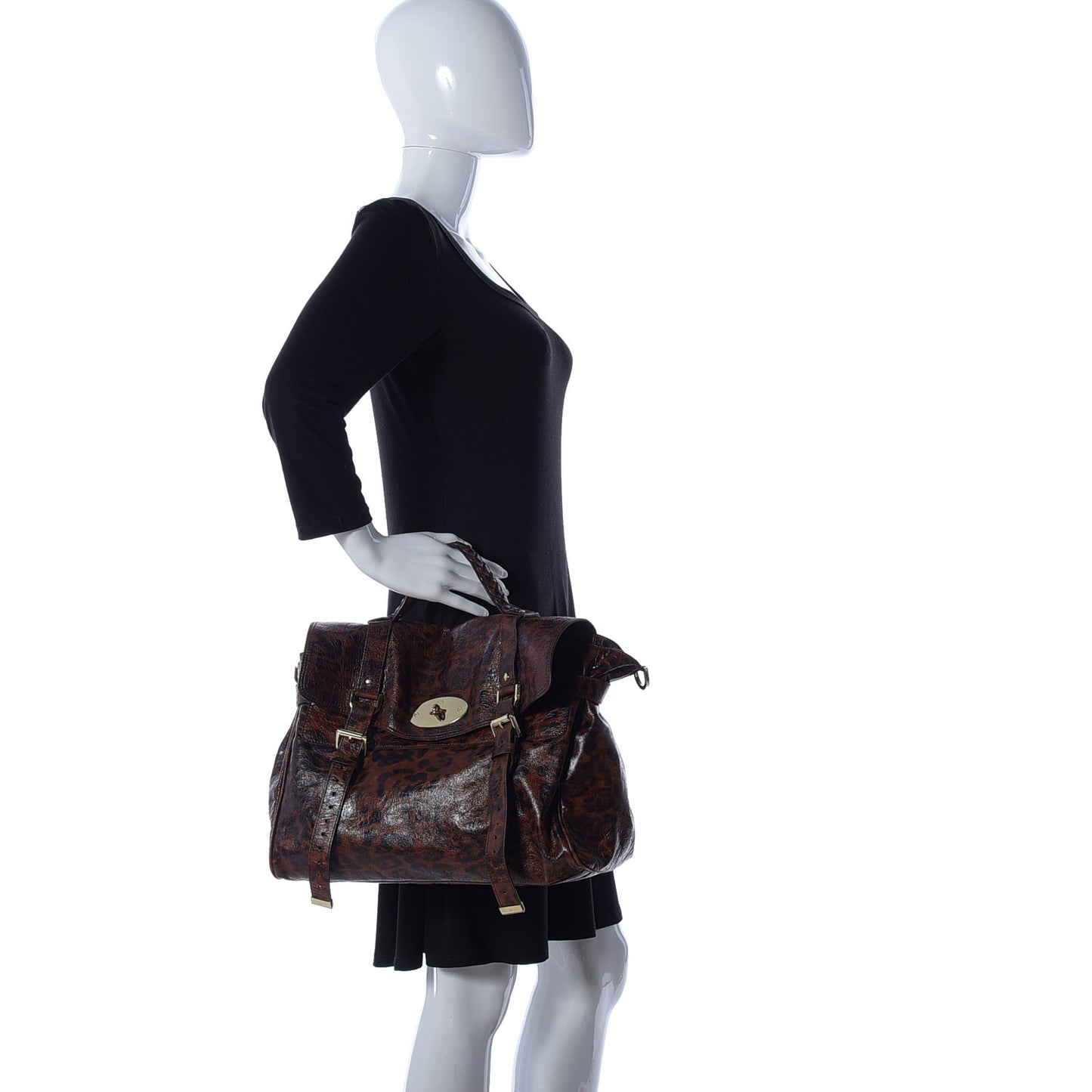Shiny Leopard Oversized Alexa Dark Oak