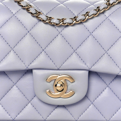 Chanel Lambskin Quilted Mini Top Handle Rectangular Flap Light Purple 8 of 11