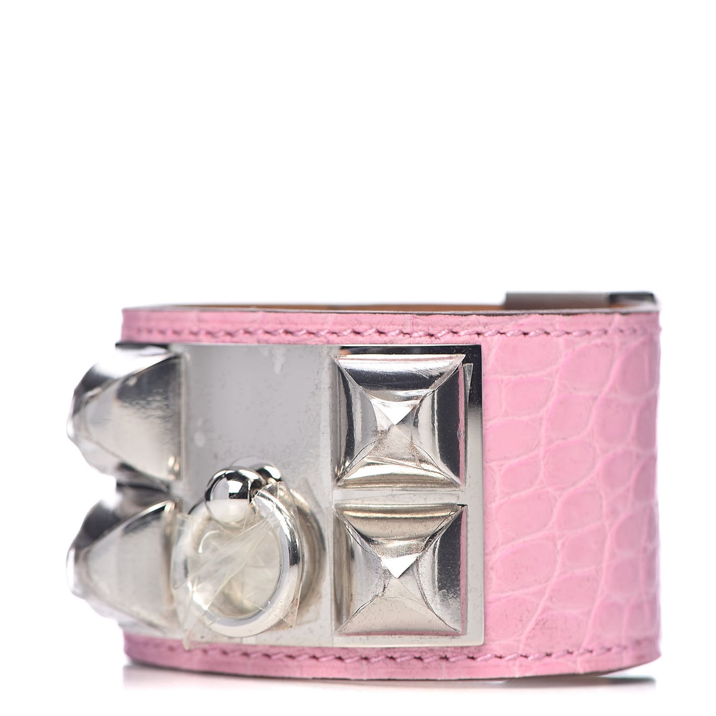Matte Alligator Collier De Chien CDC Bracelet T1 5P Pink