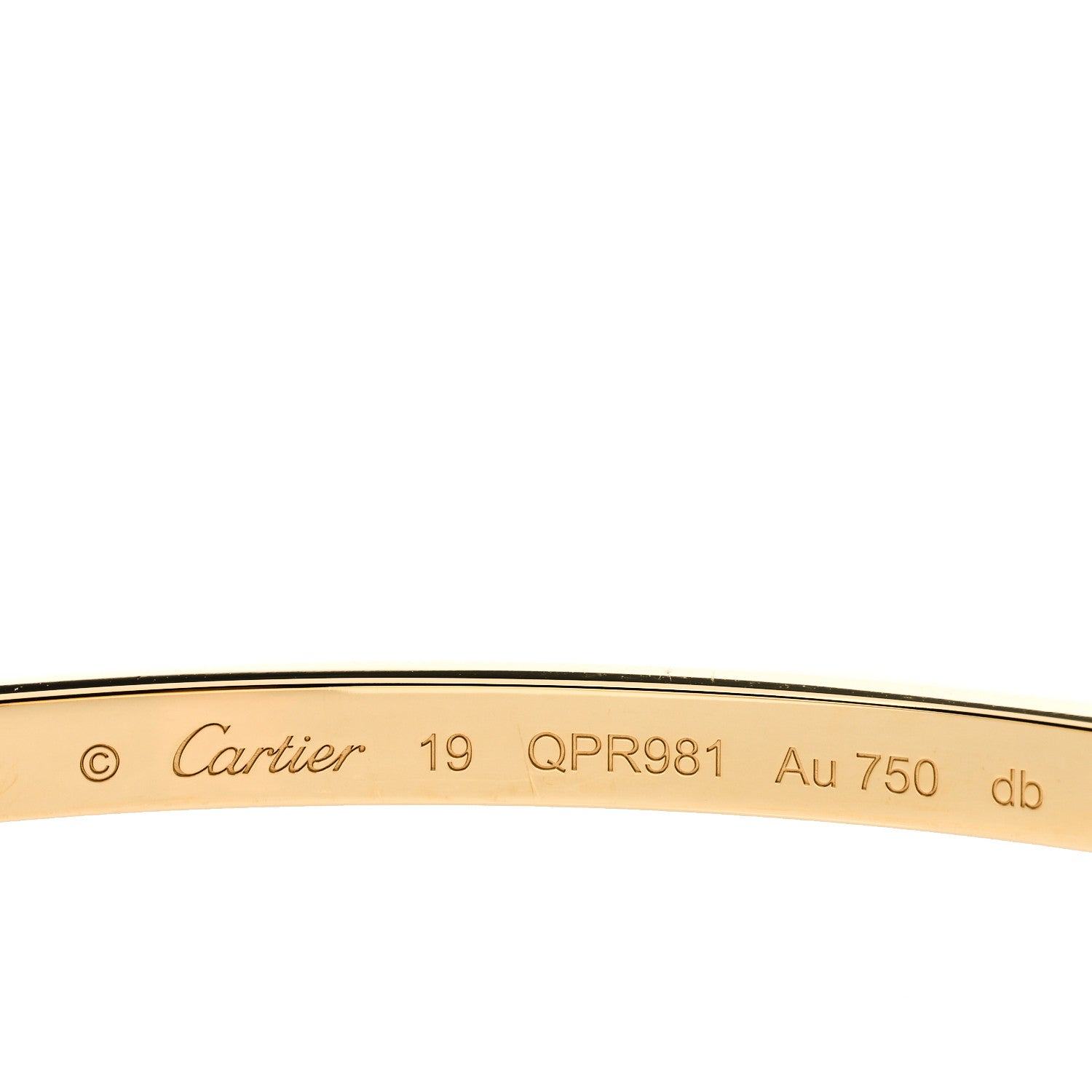 Cartier 18K Yellow Gold Small LOVE Bracelet 19 3 of 4