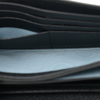 Gucci Grained Calfskin Bee Star Continental Chain Wallet Black 5 of 11