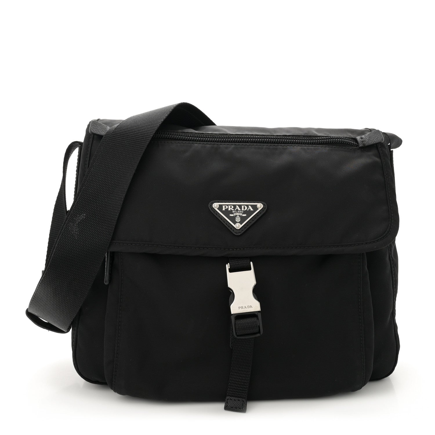 Prada Nylon Vela Messenger Black 1 of 11