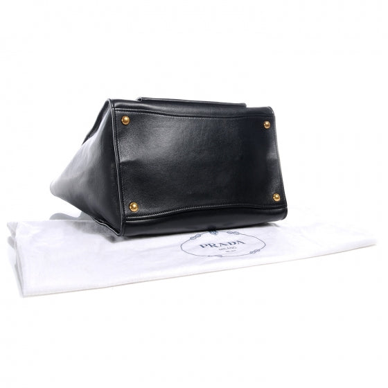 Prada Soft Calf Shopping Tote Nero Black 4 of 16