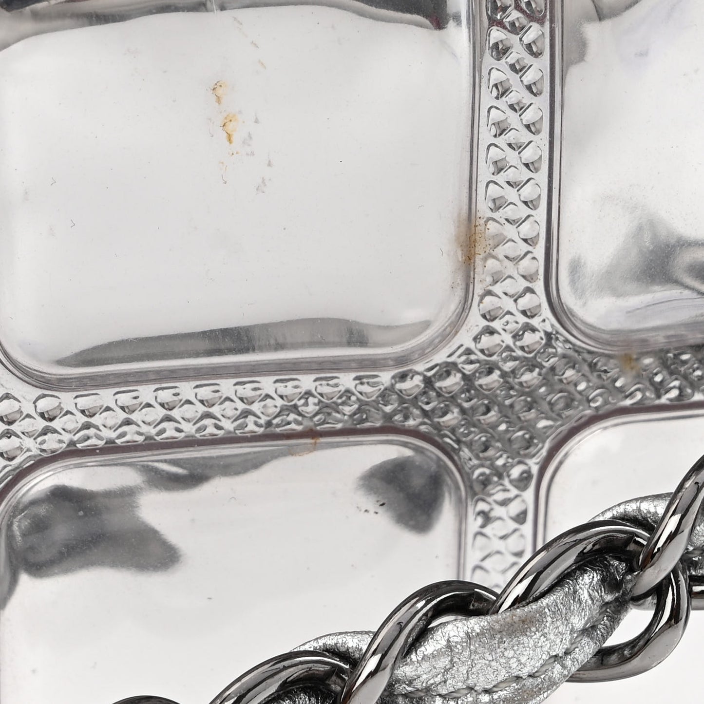 Vinyl Large Ice Cube Flap Silver