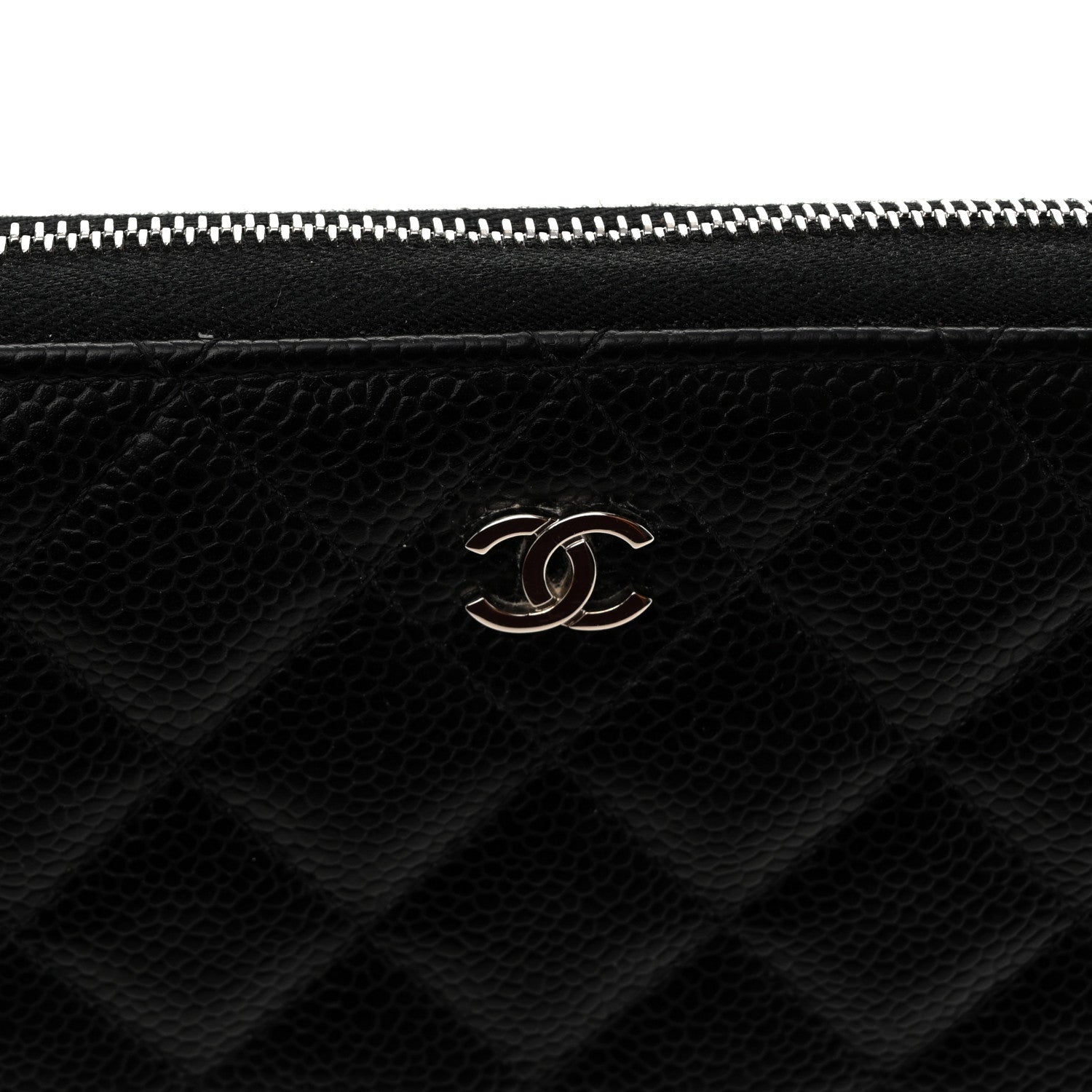 Chanel Caviar Quilted Large Gusset Zip Around Wallet Black 12 of 12