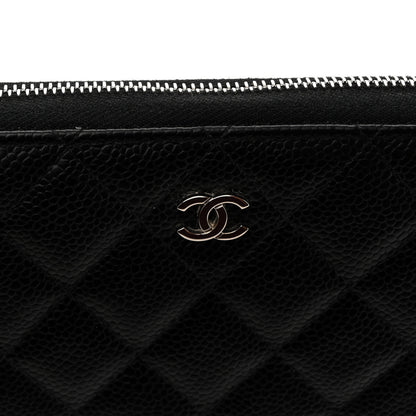 Chanel Caviar Quilted Large Gusset Zip Around Wallet Black 12 of 12