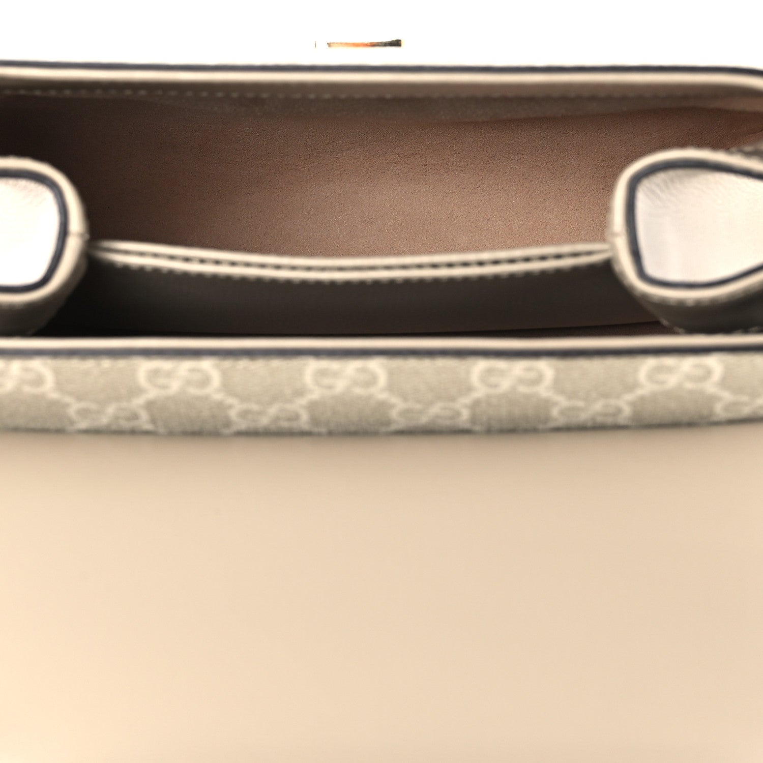Gucci GG Snakeskin Mini Horsebit 1955 Top Handle Flap Bag Beige Mystic White Oatmeal 5 of 10